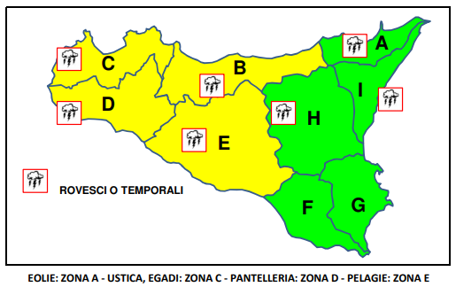 meteo sicilia allerta gialla 16 novembre