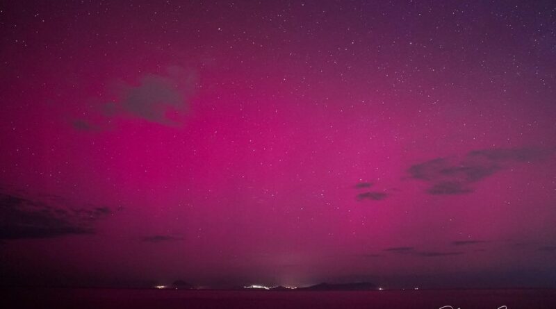 maurizio cannata aurora boreale isole eolie sicilia