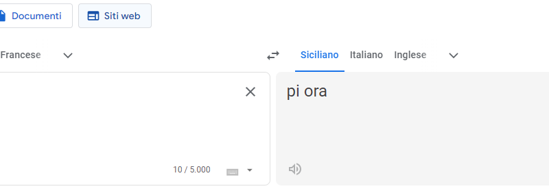 siciliano google translate