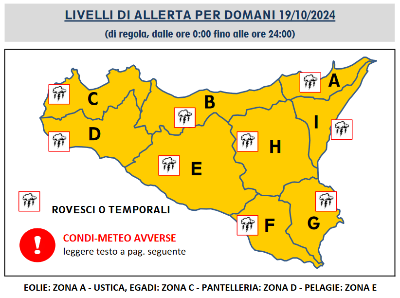 allerta meteo arancione sicilia